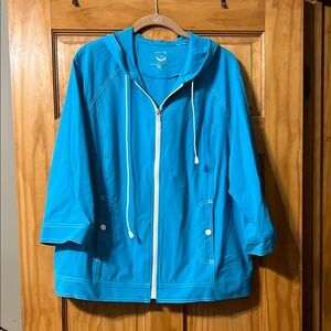 Zenergy by Chico’s Blue Hooded Jacket